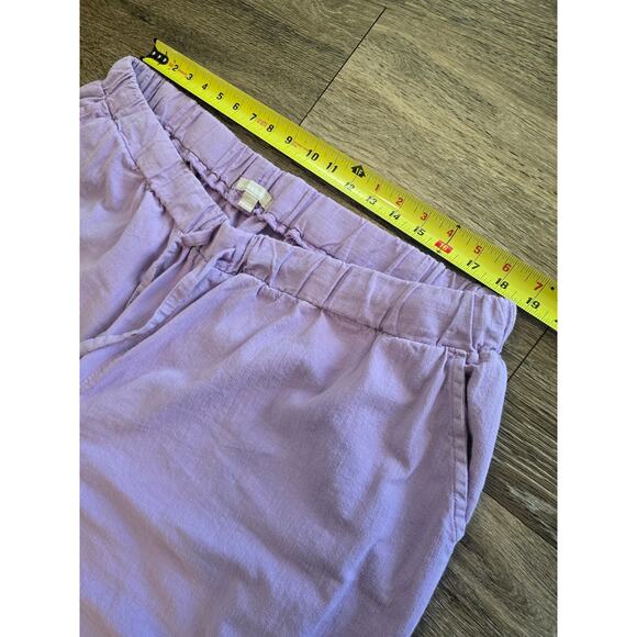 Woman Within Lavender Cotton Pants 24W Wide Leg Cropped Plus Size Comfy Chic - Picture 7 of 9